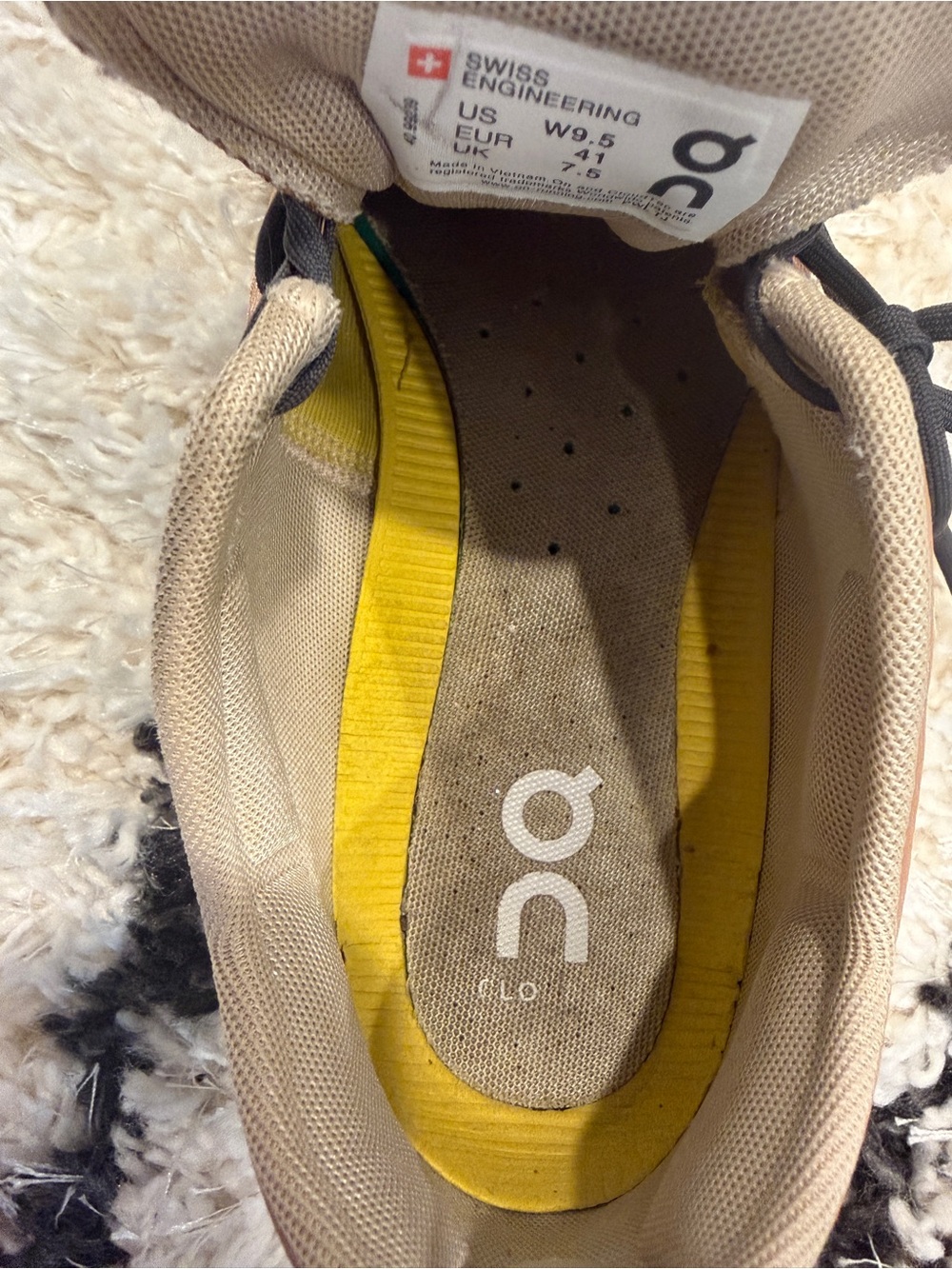 On Cloud X 2 Women’s 9.5 Mocha Sand Brown Yellow Running Sneakers - Picture 13 of 16